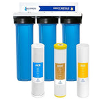 Whole House Water Filter System| Heavy Metal| 3 Stage Water Purifier Whole Home, Top-Tier Heavy Metal Filter Produces Overachieving H2O, Specially Targets Lead, Arsenic, Chromium, Reduces Chlorine
