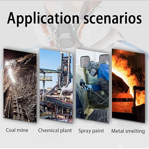 Respirator Reusable Half Face Cover Gas Mask with Safety Glasses, Filters for Painting, chemical, Organic Vapor, Welding, Polishing, Woodworking and Other Work Protection