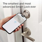 Level Lock+ Deadbolt Smart Lock - World's Smallest Smart Lock Plus Apple Home Keys - Level App for iOS & Android - Works with Apple Home (Satin Nickel)