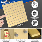 Enga 10 Inch + Dual 6-Inch Rain Shower System, Four Modes Diverter Shower Faucet with Handheld, Luxury Rain Mixer Shower Combo Set, Brushed Gold