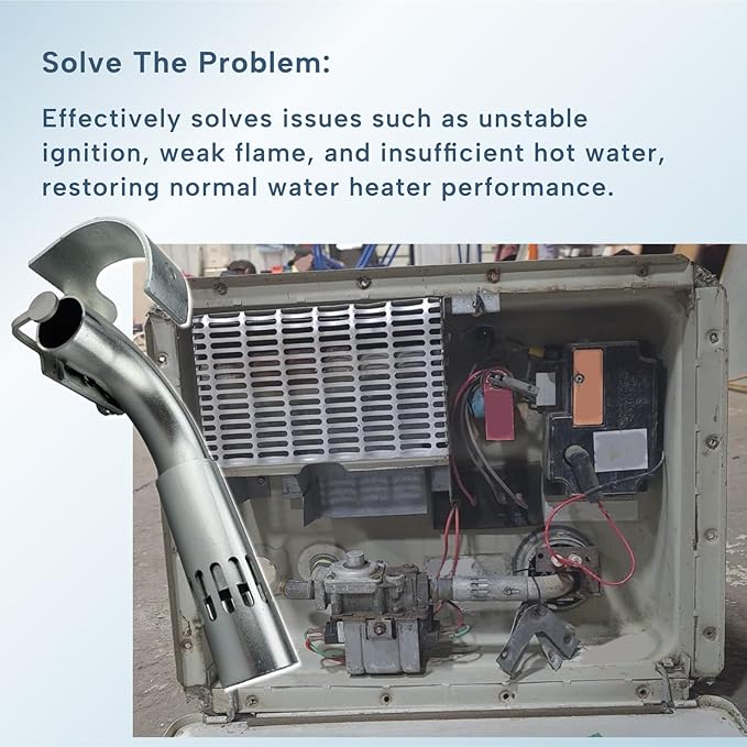 91638 Main Burner Tube Replacement Fit for Atwood/Dometic RV Water Heaters 6 Gallon LP Gas G6A-4E G6A-6E GC6AA-10E GE9-EXT More Adjustable Replace 91638 96206 92615 93221