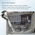 91638 Main Burner Tube Replacement Fit for Atwood/Dometic RV Water Heaters 6 Gallon LP Gas G6A-4E G6A-6E GC6AA-10E GE9-EXT More Adjustable Replace 91638 96206 92615 93221