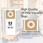 20 Pack 23743 VF3502 Vacuum Bags Compatible with Ridgid 12 to 16 Gallon Wet Dry Vacuums, High Efficiency Replacement Filter Bags for Model WD1950 WD1956 WD1850 WD1851 RV2400HF WD1450 WD1680 WD1270