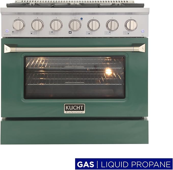 Kucht KNG361/LP-G Gas Range, Green
