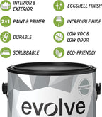 EVOLVE Paint & Primer: Environment-friendly, Low Sheen with One-coat Coverage for Interior & Exterior surfaces (Pebble Gray, 1-Gallon)
