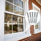 Zonon 6 Pcs 4 Hole Die Cast T Shaped Pivot Bar 3 Inches Mental Window Pivot Bar Sturdy Window Replacement Parts for Home Replacement (Steel)