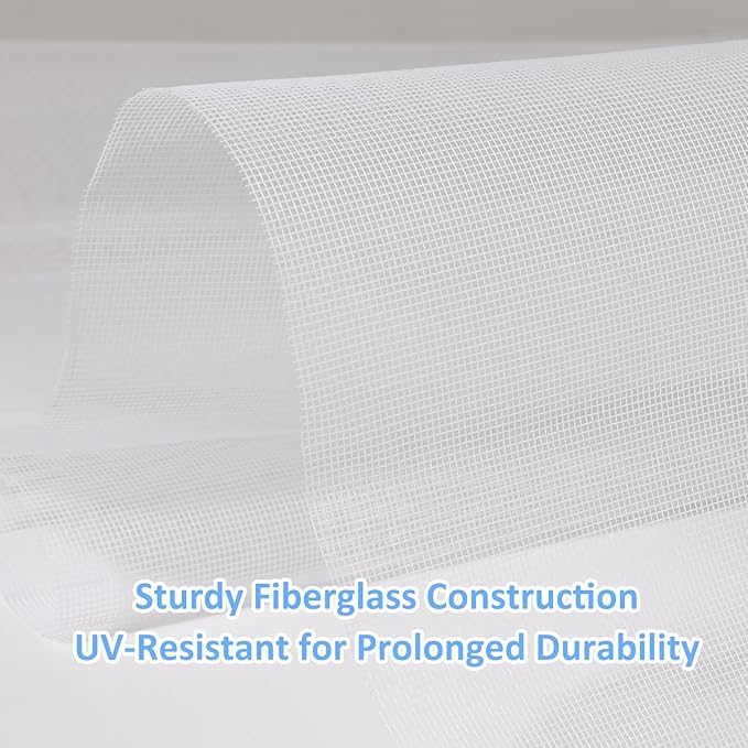 48"x102" Window Screen Mesh, Fiberglass Window Screen, Screen Door Mesh, Windows Screens and Screen Door Replacement, Patio Screen Mesh- White