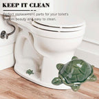 Toilet Bolt Caps, Turtle Ceramic Bolt Covers,Fun and Cute Bathroom Decor for Easy Installation Decorative Covers for Toilet (Green turtle 2pcs)