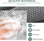 SINLAND Microfiber Dish Cloth for Washing Dishes Dish Washing Rags Best Kitchen Washcloth Cleaning Cloths Wash Cloths with Poly Scour Side 7.87Inchx7.87Inch 10 Pack Grey