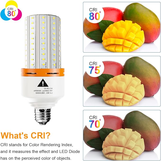 Led Light Bulb, 400W Equivalent 6250 Lumen 5000k Super Bright led Bulb,E26/E27 Medium Base 50W led Corn Light Bulb for Outdoor Indoor Lamp Area Garage Warehouse Workshop Street Backyard 2 Pack…