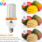 Led Light Bulb, 400W Equivalent 6250 Lumen 5000k Super Bright led Bulb,E26/E27 Medium Base 50W led Corn Light Bulb for Outdoor Indoor Lamp Area Garage Warehouse Workshop Street Backyard 2 Pack…