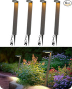 EDISHINE Low Voltage Pathway Lights Wired, 2700K 100LM 5.5W 50000Hrs 12V Waterproof Outdoor Lighting & Accessories, Modern Aluminum Electric LED Path Lights for Sidewalk Yard Garden