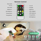 Lightbiz LED Wall Mounted Lights 2 Pcs with Remote, Wall Sconces Lamp 3000mAh Rechargeable Battery Operated, 3 Color Temperatures & Dimmable Magnetic 360° Rotation Cordless Light for Bedroom Bedside