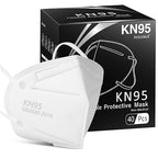 Hotodeal KN95 Face Mask 40 PCs, White, 5 Layers Cup Dust Mask, for Men, Women, Healthcare Worker, Essential Workers