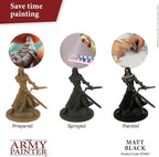 The Army Painter Base Primer Matt Black, 400 mL Acrylic Spray Primer, Spray Paint Basecoat for Miniature Priming, Tabletop Roleplaying, Boardgames, and Wargames Miniature Modelling