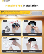 Ensenior 16 Pack Ultra-Thin LED Recessed Lighting 4 Inch 6CCT with Junction Box, 2700K-6000K Selectable, 9W 75W Eqv, Dimmable Can-Killer Downlight, 750LM High Brightness - ETL