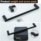 RANDOM Matte Black Towel Bar Rack Holder Rod 18 inch Hand Towel Holder for Bathroom Kitchen Heavy Duty Hardware Accessories Wall Mount Contemporary Hotel Style.96026-2-18MB