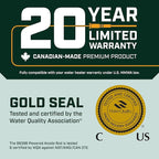 Corro-Protec Powered Anode Rod for Water Heater, 20-Year Warranty, Eliminates Rotten Egg/Sulfur Smell within 24 hours, Stops Corrosion and Reduces Limescale, Electrical Anode Rod Made of Titanium