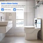 Jamini Toilet Fill Valve Replacement Kit, Quick-Install Inlet Valve with Connector & Refill Tube, Fixes Slow Filling, Leaks, Noisy Tank, Universal for Most Toilet Tanks