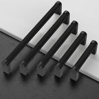 Amerdeco 10 Pack Matte Black Cabinet Pulls 3-3/4 Inch Hole Centers Kitchen Cabinet Handles Hardware Kitchen Handles for Cabinets Handles ZH0064