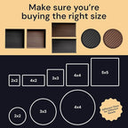 CasterMaster Non-Slip Rubber Furniture Pads - 2x2in Pack of 8 Black - Floor Scratch Protector - Anti-Skid Design & Keep Furniture from Sliding - Caster Cups & Rubber Feet