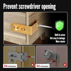 Door Lock Hasp Latch, 90 Degree Solid Iron Safety Packlock Clasp Hasp Lock Latch, Extra Thick Gate Lock Hasp with Screws Brushed Finish (2.24 inch)