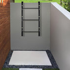 3-Rung Window Well Ladder Hooked, Heavy Duty Steel Egress Window Ladder, Basement Wall Mounted Ladder 34.2" Lx17.9 W, Black