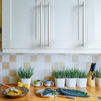 Amerdeco 10 Pack Brushed Satin Nickel Knurled Cabinet Pulls 9 Inch Center to Center Kitchen Cabinet Handles for Drawer Dresser, Cupboard and Wardrobe ZH0031