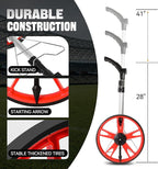 Auto Dynasty Measuring Wheel Digital Display, 3-Sections Foldable Telescoping LED Distance Measuring Digital Wheel with Backpack, High Precision Distance Measuring Wheel in Feet and Inches