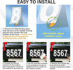 Mailbox Numbers Sticker - Reflective, Self Adhesive Numbers for Outside, Durable & Easy to Apply (White, 4" x 2, 3" x 1)