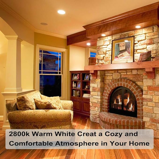 Vinaco PAR16 Halogen Bulb 60 Watt, 6 Pack High Output 480LM Flood, Warm White 2800K, Dimmable with E26 Base, Long Neck for Ceiling Light