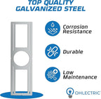 OHLECTRIC 24 Pack – New Construction Mounting Plate for 6 Inch LED Downlight – Slim Steel Rough in Plate/Bracket – Made of Galvanized Steel Recessed LED Light Plate -Slim Light Kit Bracket