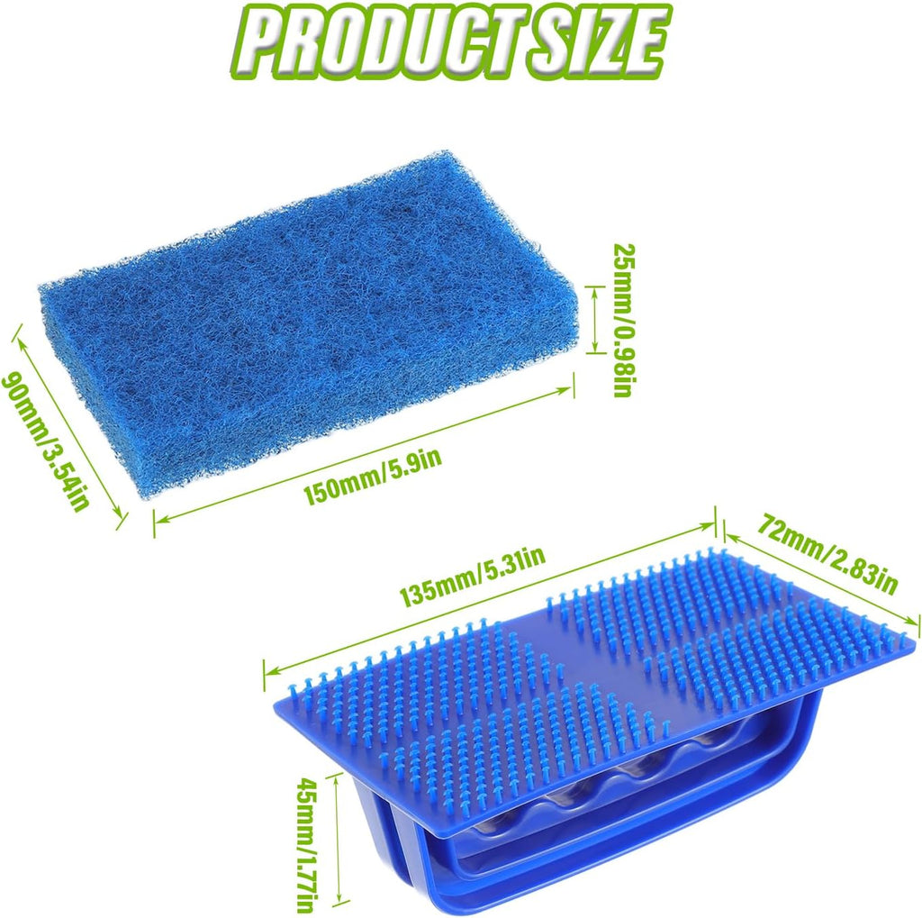 5 Pack Electric Cleaning Brush Pad Kitchen Bathroom Household Cleaning Pad Swimming Pool Wall Cleaning Brush Heavy Duty Griddle Scrubber Scouring Pad and 1 Pack Handle kit(Multicolor)