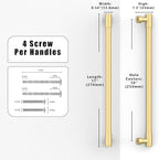 10 Pack Brushed Gold Cabinet Pulls 10 Inch(254mm) Kitchen Cabinet Handles Cabinet Hardware for Drawer Pulls