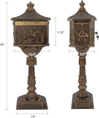 Polar Aurora Mailbox Cast Aluminum Bronze Mail Box Postal Box Security Heavy Duty New