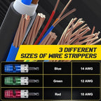 Wire Stripper for Drill - 2025 Upgraded Electric Wire Stripping and Twisting Tool for AWG 14-12-10, Wire Stripper Tool for Power Drill, Nut Twister Stripping and Connector Kit (6PCS)