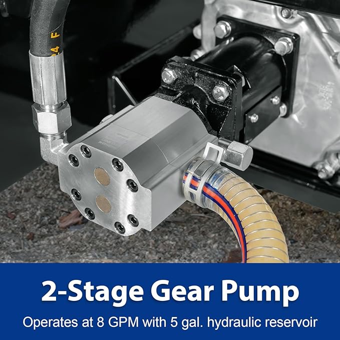 BILT HARD 25-Ton Horizontal/Vertical Towable Gas Log Splitter, Hydraulic Log Splitter with 8 HP 223cc 4-Cycle OHV Engine, 2" Ball Coupler, Safety Chains, Wood Splitter for Firewood Splitting