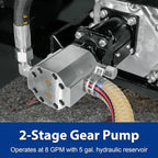 BILT HARD 25-Ton Horizontal/Vertical Towable Gas Log Splitter, Hydraulic Log Splitter with 8 HP 223cc 4-Cycle OHV Engine, 2" Ball Coupler, Safety Chains, Wood Splitter for Firewood Splitting