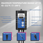 1000W Titanium Immersion Water Heater Portable Electric Hot Tub & Bucket Fully Submersible Water Heater with Thermostat, GFCI for Inflatable Pool, Above Ground Pool, Baptistry, and spa tub