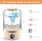 Underwear Washer, Portable Mini Washing Machine, Upgraded Mini Washings Machines, Rechargeable Cordless Washing-Machine, Laundry Cup for Bra, Underwear, Socks (1.5L apricot)