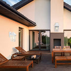 Darkaway Outdoor Sconce Lights Wall Light Fixtures, Front Porch Light Outdoor Wall Anti-Rust Waterproof Aluminum with Glass Exterior Light Fixture for Patio, Yard, Doorway, Garage (2 Pack, White)