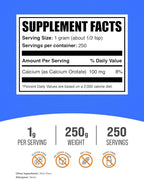 BulkSupplements.com Calcium Orotate Powder - Calcium Powder Supplement, Calcium Orotate Supplements - Gluten Free, 1000mg (100mg Calcium) per Serving, 250g (8.8 oz) (Pack of 1)