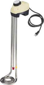 KD 1500W Immersion Bucket Water Heater, Auto Shutoff, Overheating Prevention, Auto Water Level Senor, Adjustable Thermostat, Easy-to-Use (WHITE / 1500 WATT)