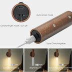 Montford Wall Sconces Set of Two Battery Operated, Motion Sensor Night Light Magnetic Wall Light Rechargeable, Peel and Stick Lights for Hallway