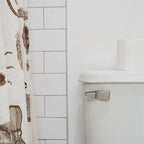 Qualihome Mansfield Toilet Handle Replacement, Front Mount Toilet Tank Lever Flush Handle (Nickel)