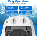 COSTWAY Mini Portable Washing Machine, 5.5 lbs Capacity, Compact Laundry Washer with Spin Tub & Drain Hose, Perfect for Apartment Dorms RV Home (Grey)