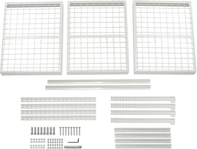 Kojem 3x6 Overhead Garage Storage Rack, 22'' to 40" Adjustable Heavy Duty Garage Ceiling Storage Racks Storage Organization System, 550LBS Weight Capacity, White,Heavy Duty Steel