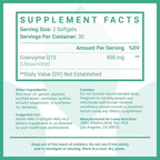 Luma Nutrition CoQ10 400mg Softgels - Premium Coenzyme Q10 - Co Q-10 200mg Softgel / 400mg Per Serving - 60 Liquid Softgels