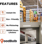 GoodBulb 48-Inch T8 LED Light Bulbs 18-Watt, Cool White 4100K, 2800-Lumens, Type A+B with Medium Bi-Pin Base (25 Bulb Pack)