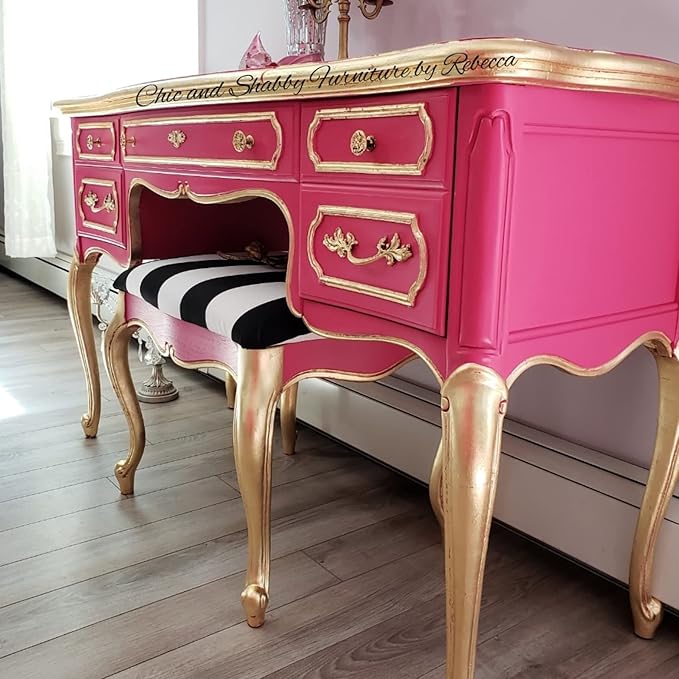 Dixie Belle Paint Company Chalk Finish Furniture Paint - Peony (16oz) - Matte Hot Pink Chic Chalk Mineral DIY Furniture Paint